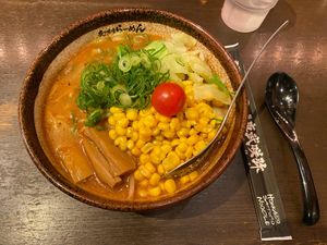 Spicy Miso Ramen at Shinbu Sakiya Ramen - 麺匠真武咲弥 in Tokyo