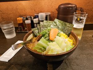 Tasty vegan Ramen 😋 at Shinbu Sakiya Ramen - 麺匠真武咲弥 in Tokyo