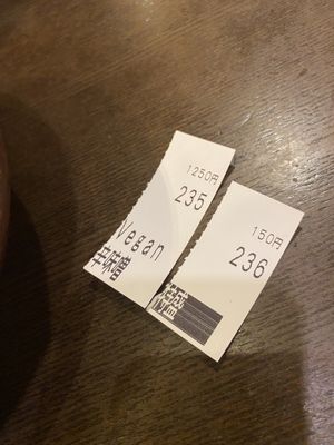 The tickets!  at Shinbu Sakiya Ramen - 麺匠真武咲弥 in Tokyo