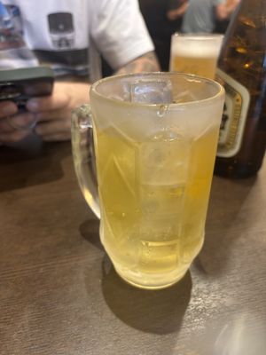 green tea   at Shinbu Sakiya Ramen - 麺匠真武咲弥 in Tokyo