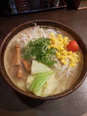 Vegan soy sauce at Shinbu Sakiya Ramen - 麺匠真武咲弥 in Tokyo