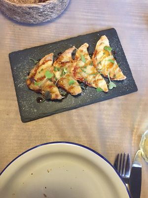 Vegan dumplings  at Suro Gastrobar in Valencia