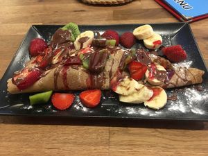 Vegan crepe at Choco Kebab Cafe in Bugibba
