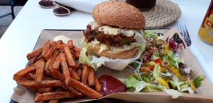 Volcanic burger ♥ at Choco Kebab Cafe in Bugibba