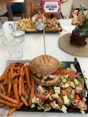The volcanic burger at Choco Kebab Cafe in Bugibba