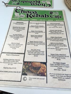 Good choices  at Choco Kebab Cafe in Bugibba