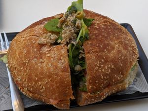 Tuna ciabatta at Choco Kebab Cafe in Bugibba