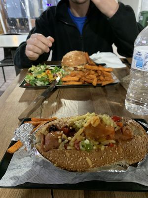 Vegan doggy with Beyond Meat sausage (ordered without fries and salad) at Choco Kebab Cafe in Bugibba