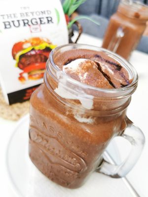 Super jummmmy choco smoothy with vanilla ice cream scoop in it at Choco Kebab Cafe in Bugibba