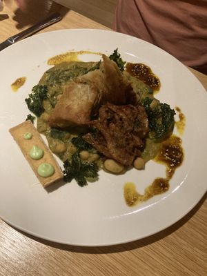 Spiced potato parcel  at St Bride's in Saundersfoot