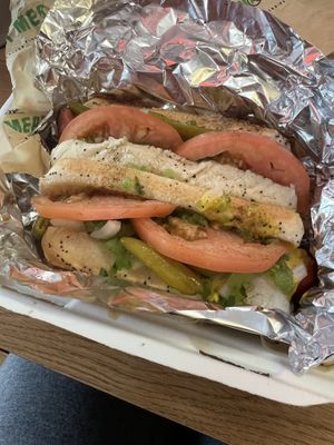 Chicago dog  at Can't Believe It's Not Meat - Hyde Park in Chicago