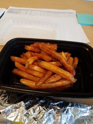 seasoned fries at Can't Believe It's Not Meat - Hyde Park in Chicago