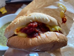 Meatball sandwich at Vegan Picnic - Polk St in San Francisco