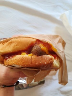 VP sausage breakfast sandwich  at Vegan Picnic - Polk St in San Francisco