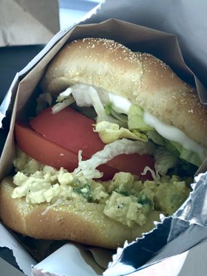 Egg salad sandwich   at Vegan Picnic - Polk St in San Francisco