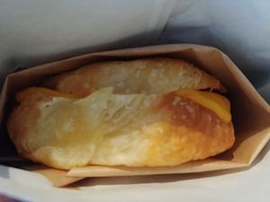 $7.75 Ham and Cheese Croissant 🥐: Delicious and filling, a little sweet at Vegan Picnic - Polk St in San Francisco
