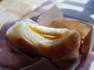 $7.75 Ham and Cheese Croissant 🥐: Super Delicious and filling at Vegan Picnic - Polk St in San Francisco