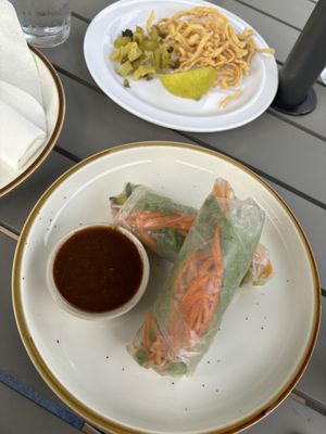 Vietnamese fresh rolls with veggies  at Chimm in Charlottesville