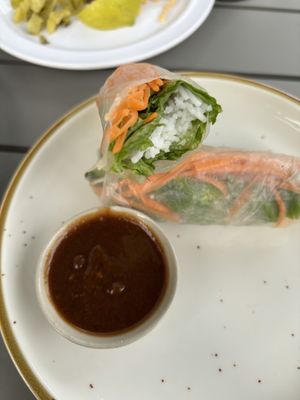 Vietnamese fresh rolls with veggies  at Chimm in Charlottesville