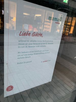 Closed due to Corona at Mama Trattoria in Cologne