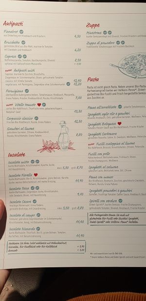 First page at Mama Trattoria in Cologne