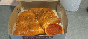 Vegan Veggie Burger Calzone at D.P. Dough in Champaign