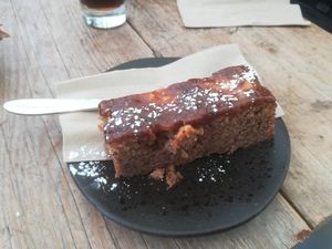 Vegan banana and peanutbutter cake at She Sells in St Austell