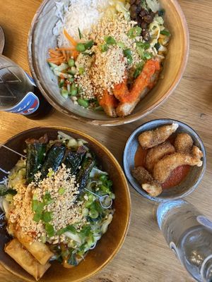 Lalot skewers, crispy chicky bowl and prawn-like tempura at Liu Lin in Brussels