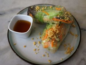 spring rolls at Liu Lin in Brussels