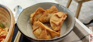 cripsy wontons at Liu Lin in Brussels