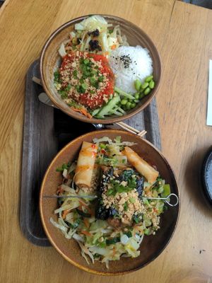 One meal with rice, one with noodles ! at Liu Lin in Brussels