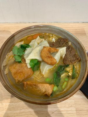 Heart-warming noodle soup (18,5€) at Liu Lin in Brussels