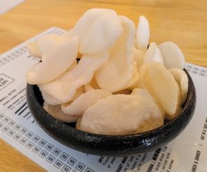 Shrimp crackers at Liu Lin in Brussels