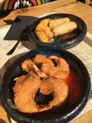 “Shrimp” and spring rolls at Liu Lin in Brussels