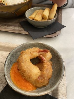 Prawn tempura - tasted like the real thing! at Liu Lin in Brussels