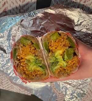 bean, rice, nopal & avocado burrito   at El Nopal in Everett