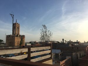 Beautiful view from terrace at Black Chich  in Marrakech