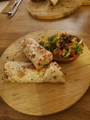 Falafel wrap at Naranj in Marrakech