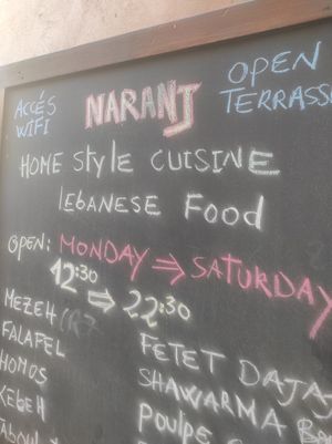 Schedule at Naranj in Marrakech