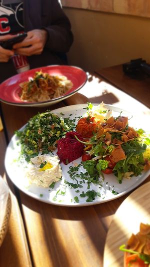 Traditional salads at Naranj in Marrakech