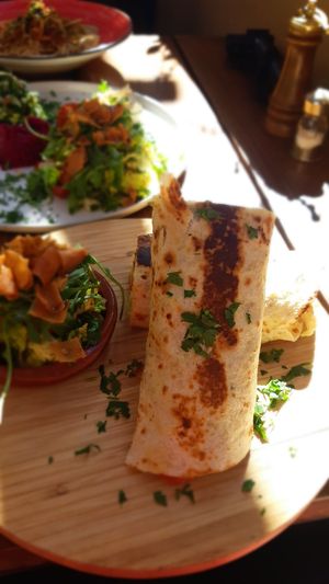 Falafel sandwich at Naranj in Marrakech