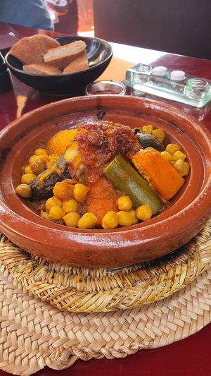 Vegetarian cuscus at Terrasse Des Epices in Marrakech