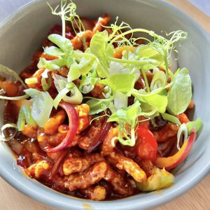 Crispy chilli strips at Sweet Pepper Cafe in Barrow-in-furness