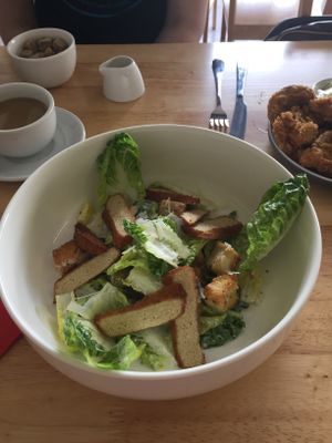 Caesar Salad with Chickn at Sweet Pepper Cafe in Barrow-in-furness