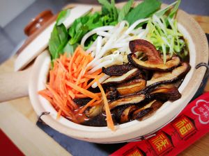 Shiitake Pho at Sweet Pepper Cafe in Barrow-in-furness
