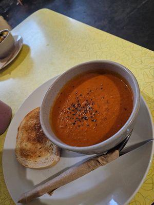 Tomato soup at DP1 Cafe in Greymouth