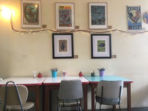 More retro atmos! at DP1 Cafe in Greymouth