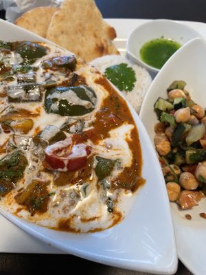 Okra jalfrezi with coconut milk   at Cilantro Indian Cafe in Cary