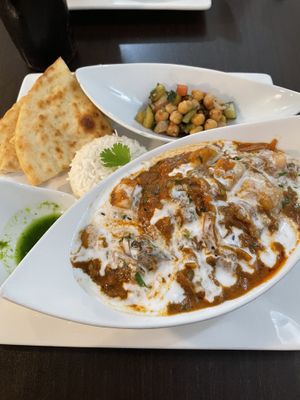 Eggplant curry with added coconut milk   at Cilantro Indian Cafe in Cary