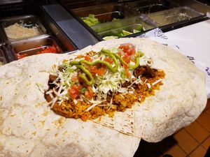 All Vegan Plant Fare El Jeffe. Over two pounds of happiness! at Taco Bus in Orlando